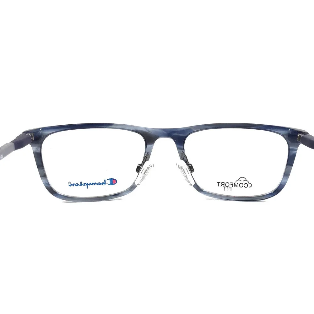 Champion Eyeglasses Frames CFIT 300 C03 Blue Gray Rectangle Full Rim 54-19-140